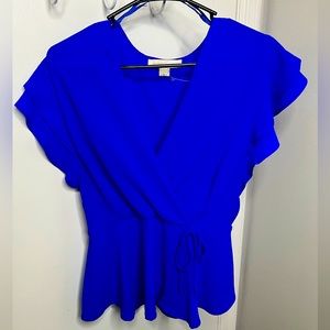 Royal Blue Short Sleeve Top
